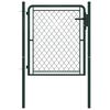 vidaXL Cancello da Giardino in Acciaio 100x100 cm Verde