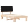vidaXL Letto con Testiera Rivestita Nero 100 x 200 cm Pino massello
