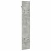vidaXL Appendiabiti a muro Grigio cemento 20 x 1.5 x 100 cm