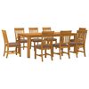 vidaXL Set da pranzo 9 pz Grigio Legno di Quercia Massello