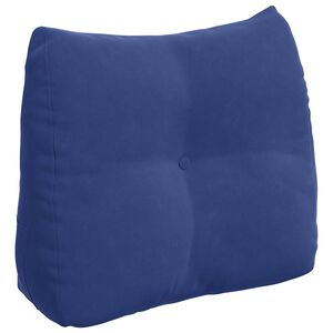 vidaXL Cuscino per Schiena Blu Polizia 60 x 24 x 50 cm Velluto