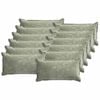 vidaXL Federa 12 pz HOUTEN Verde 40 x 80 cm Tessuto Chenille