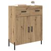 vidaXL Credenza Rovere artigianale 69,5 x 34 x 90 cm Legno multistrato