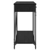 vidaXL Tavolo consolle con cassetto Rovere Nero 100 x 39 x 78,5 cm