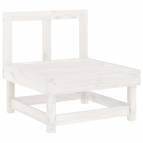 vidaXL Set Salotto da Giardino 6 pz Bianco in Legno Massello di Pino