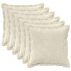 vidaXL Federa 6 pz HOUTEN Crema 30 x 30 cm Fleece in microfibra