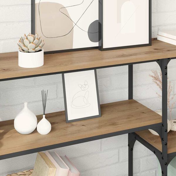 vidaXL Tavolo consolle Rovere artigianale 150 x 29 x 76,5 cm