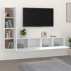 vidaXL Set di Mobili Porta TV 4 pz Bianco in Legno Multistrato
