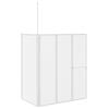 vidaXL Schermo da Bagno Glassato 120 x 70 x 137 cm Alluminio