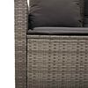 vidaXL Set Divano da Giardino 6 pz con Cuscini Grigio in Polyrattan