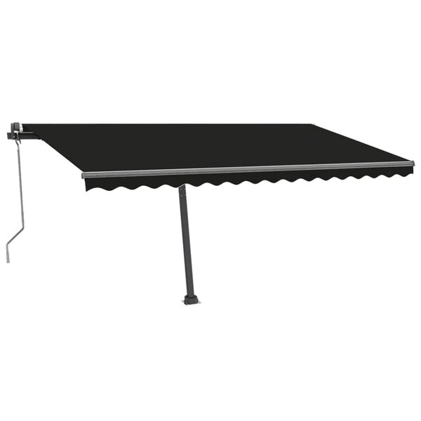 vidaXL Tenda Sole Retrattile Automatica con Palo 400x300 cm Antracite