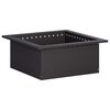 vidaXL Anello per Focolare Nero 60 x 60 x 25 cm Acciaio