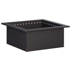 vidaXL Anello per Focolare Nero 60 x 60 x 25 cm Acciaio