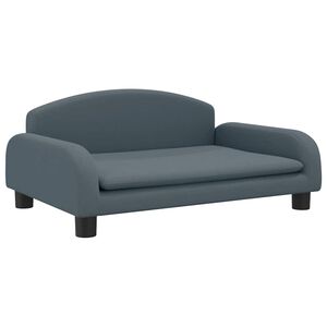 vidaXL Divano per Bambini Grigio Scuro 70x45x30 cm in Tessuto