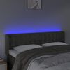vidaXL Testiera a LED Grigio Scuro 147x16x78/88 cm in Velluto