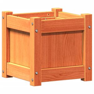 vidaXL Fioriera Giardino Marrone Cera 31x31x31 cm Legno Massello Pino