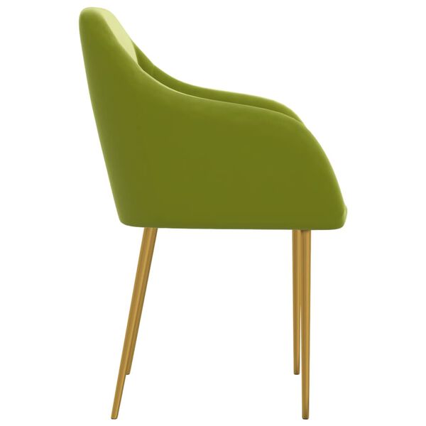 vidaXL Sedie da Pranzo 4 pz Verde Chiaro in Velluto