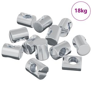 vidaXL Dadi a tamburo 3462 pcs Argento M6 x 13 mm Metallo