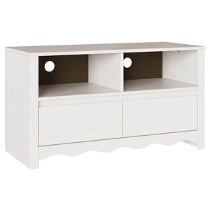 vidaXL Mobile TV Drammen Bianco 99 x 43 x 55 cm Legno massello di pino