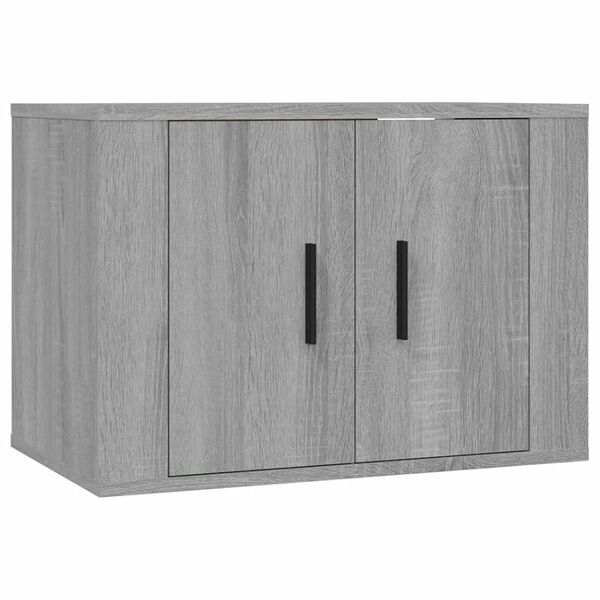 vidaXL Set Mobili Porta TV 3 pz Grigio Sonoma in Legno Multistrato