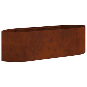 vidaXL Letto rialzato da giardino Acciaio Corten 140 x 40 x 40 cm
