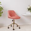 vidaXL Sedia da Pranzo Girevole Rosa in Velluto