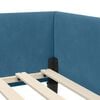 vidaXL Cornice del letto ad angolo Blu 90 cm x 190 cm Velluto