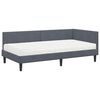 vidaXL Struttura Letto Angolare con Materasso 2 pcs Grigio Velluto