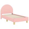 vidaXL Struttura letto per bambini con testata Rosa 70 x 140 cm
