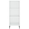vidaXL Credenza Bianco Lucido 34,5x32,5x90 cm in Legno Multistrato