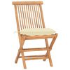 vidaXL Set da Pranzo Giardino Pieghevole 3 pz Cuscino Massello di Teak