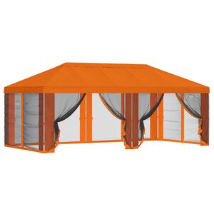 vidaXL Copertura Gazebo con Pareti Laterali 6 x 3 m Arancione