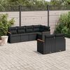 vidaXL Set Divani da Giardino con Cuscini 7pz Nero Polyrattan