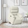 vidaXL Poltrona Alzapersona Reclinabile Elettrica Crema in Velluto