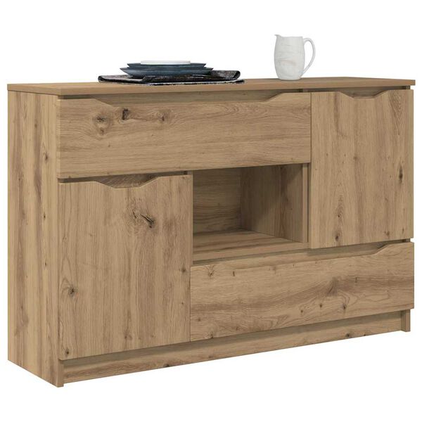 vidaXL Credenza Rovere artigianale 100 x 30 x 65,6 Legno multistrato