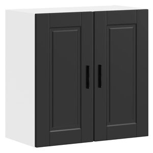 vidaXL Pensile da Cucina Porto Nero in Legno Multistrato