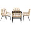 vidaXL Set da Pranzo per Giardino 5 pcs Marrone polyrattan