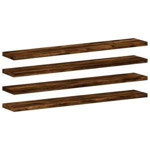 vidaXL Mensole Parete 4pz Rovere Fumo 60x10x1,5 cm Legno Multistrato