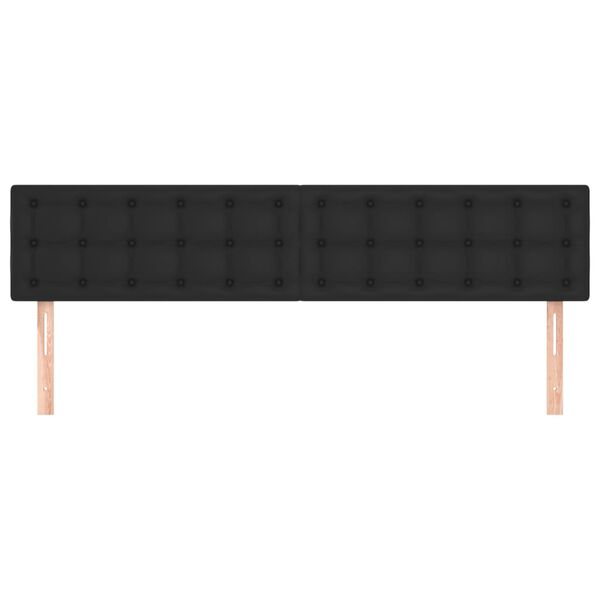 vidaXL Testiera 2 pz Nero 90x5x78/88 cm in Similpelle