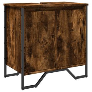 vidaXL Mobile Lavabo Bagno Rovere Fumo 60x35x60 cm Legno Multistrato