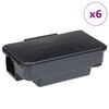 vidaXL Trappole per Topi 6 pz Nere 22x12,5x7,5 cm