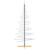 vidaXL Albero di Natale in Metallo con Base in Legno Nero 180 cm