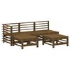 vidaXL Set Salotto da Giardino 5 pz ambra in Legno Massello di Pino