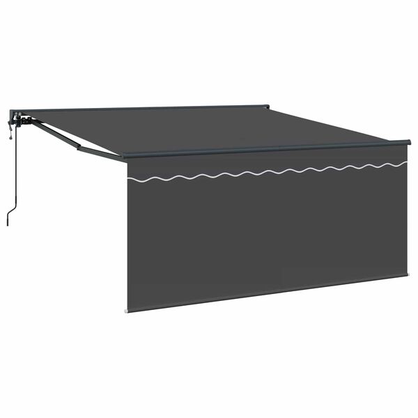 vidaXL Tenda Retrattile Antracite 300 x 250 cm Poliestere e Alluminio