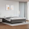vidaXL Materasso a Molle Insacchettate Rigidit&agrave; Media Grigio 160x200x20 cm in Similpelle