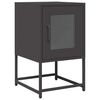 vidaXL Comodino Nero 36x39x60,5 cm in Acciaio Laminato a Freddo