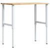 vidaXL Banco da Lavoro 100x60x(71,5-98) cm Legno Massello Rovere