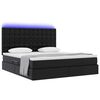 vidaXL Letto con contenitore e LED Nero 180 x 200 cm Pelle Sintetica