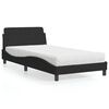 vidaXL Letto con Materasso Dover Nero 100x200 cm in Velluto