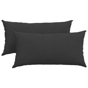vidaXL Cuscini da Divano 2 pcs Nero 80 x 40 cm Tessuto